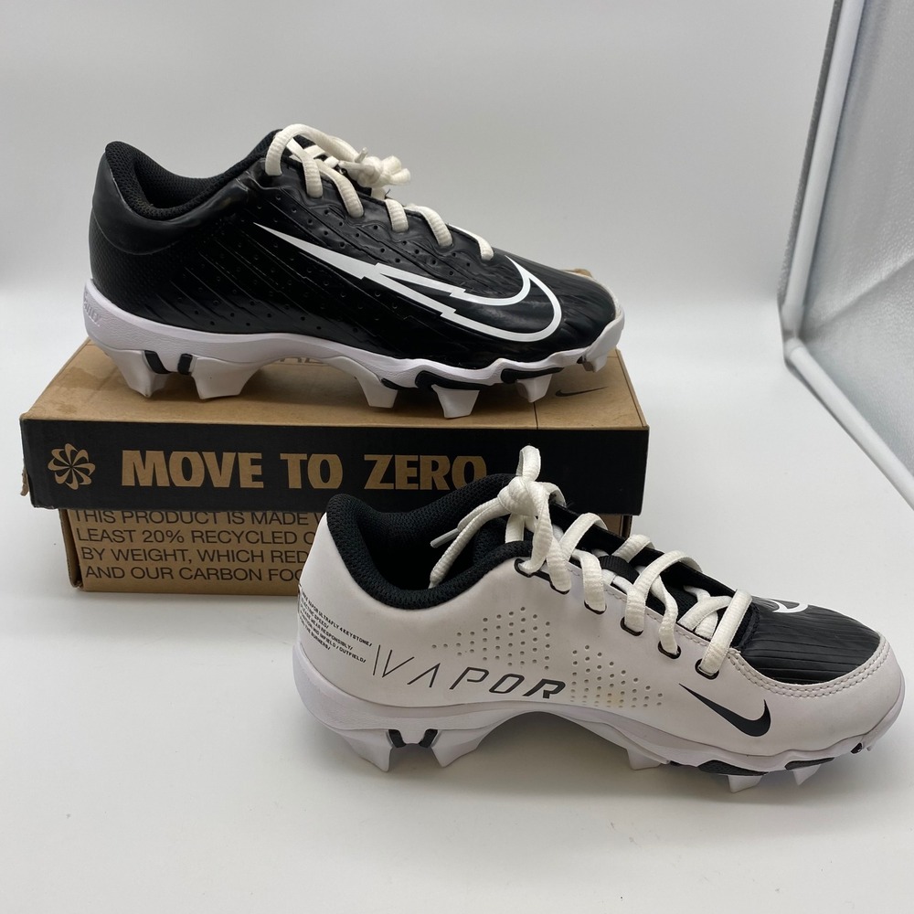 Nike Vapor Ultrafly 4 Keystone Kids 3.5Y Black White Baseball Cleats DA0702-001 - Picture 4 of 9